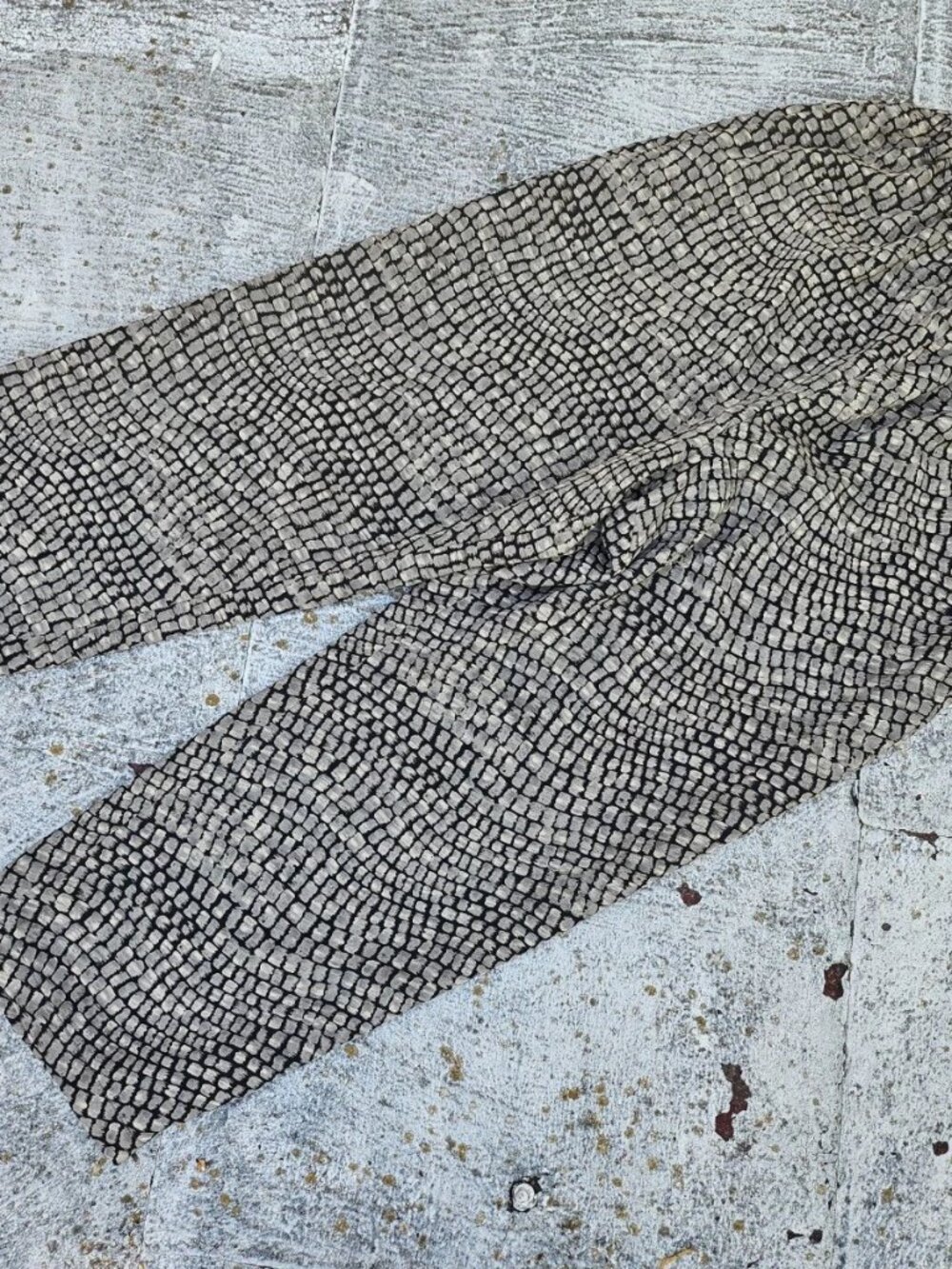 Josephine Chaus Petite Women Dress Pants Black Tan Lined Snakeskin Pull On 10 - Picture 6 of 9